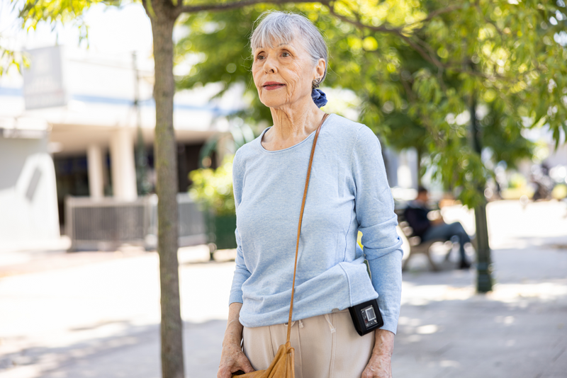 Parkinson in ederly patients - female in park 2