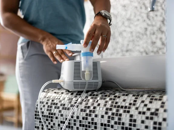 Aerosol therapy in adult - session (mouthpiece) 6