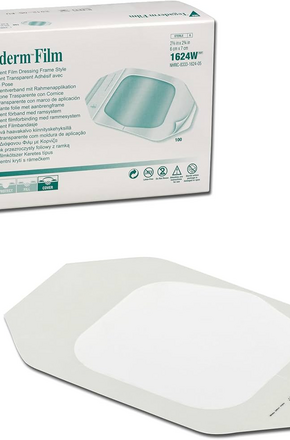 Tegaderm filmverband, een waterdichte en ademende oplossing voor het fixeren van IV-lijnen en het beschermen van wondlocaties.