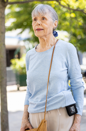 Parkinson in ederly patients - female in park 2